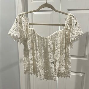 Elegant Lace Off-Shoulder Top